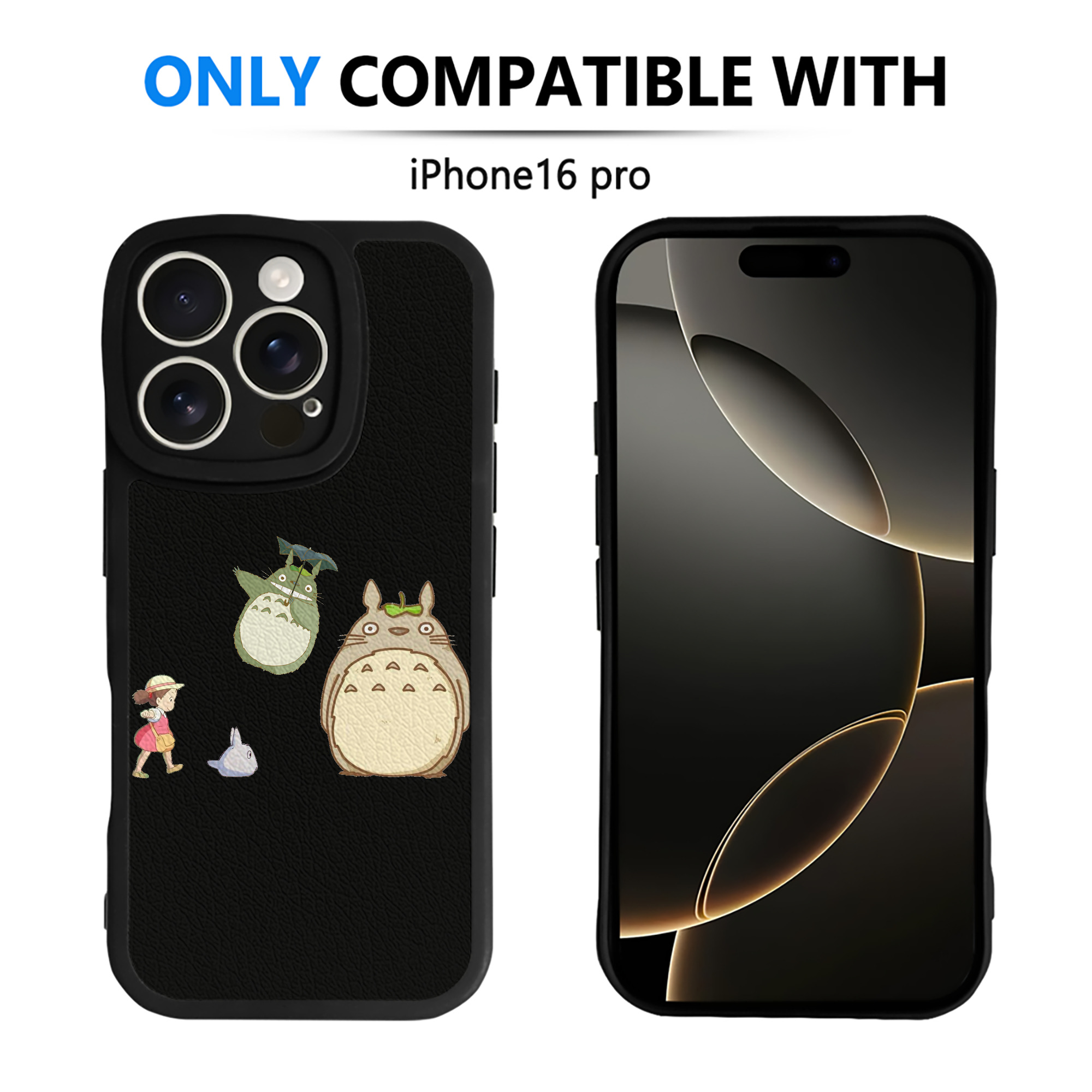 （画像用） となりのトトロ 草壁メイ 草壁サツキ My Neighbor Totoro Satsuki Kusakabe Mei Kusakabe 【iPhone 16シリーズ対応】シリコンスマホケース（レザー調） 材質：シリコン